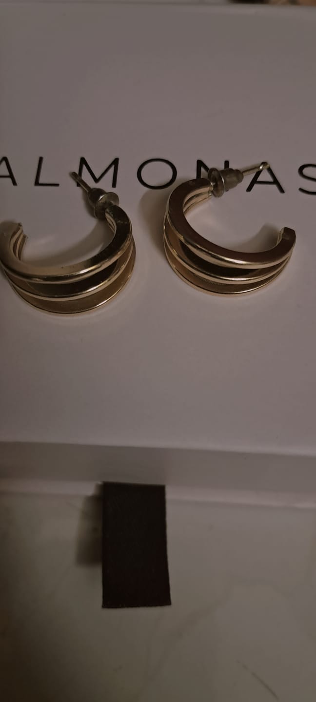 Customer photo review of Triple Circle Hoop Earrings