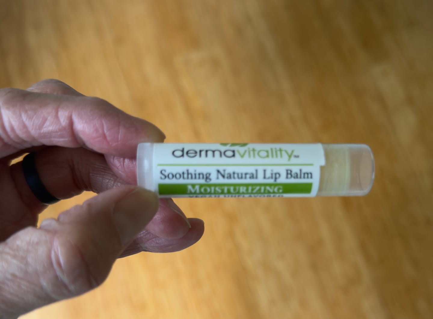 Customer photo review of Dermavitality Organic Soothing Lip Balm for Oncology Patients