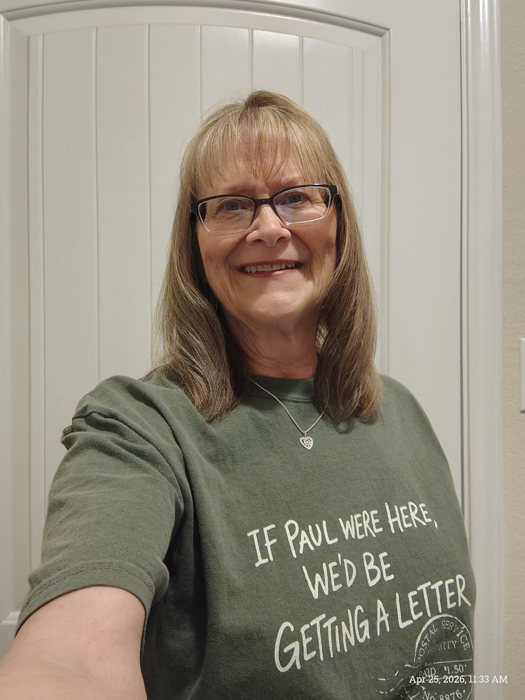 Customer photo review of Paul's Letter T-shirt
