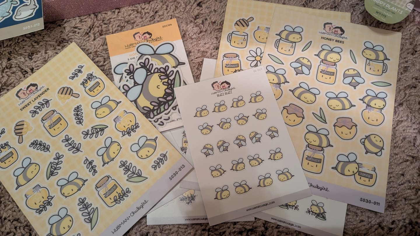 Customer photo review of Honey Lavender Sticker Set