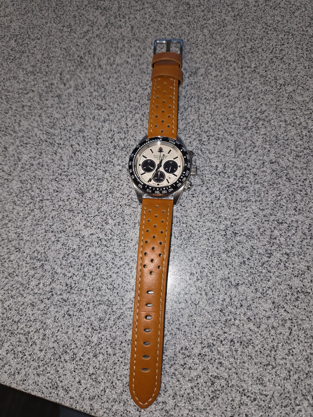 Customer photo review of Leather Sport Grip - Caution Tan
