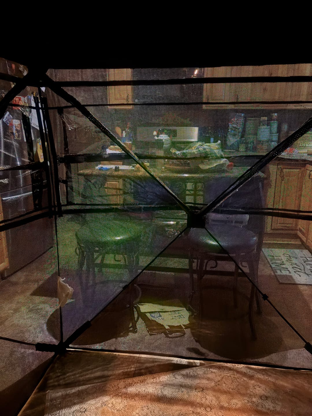 Customer photo review of VisX/VisMax See Through Hunting Blind, Pop Up Ground Deer Blind
