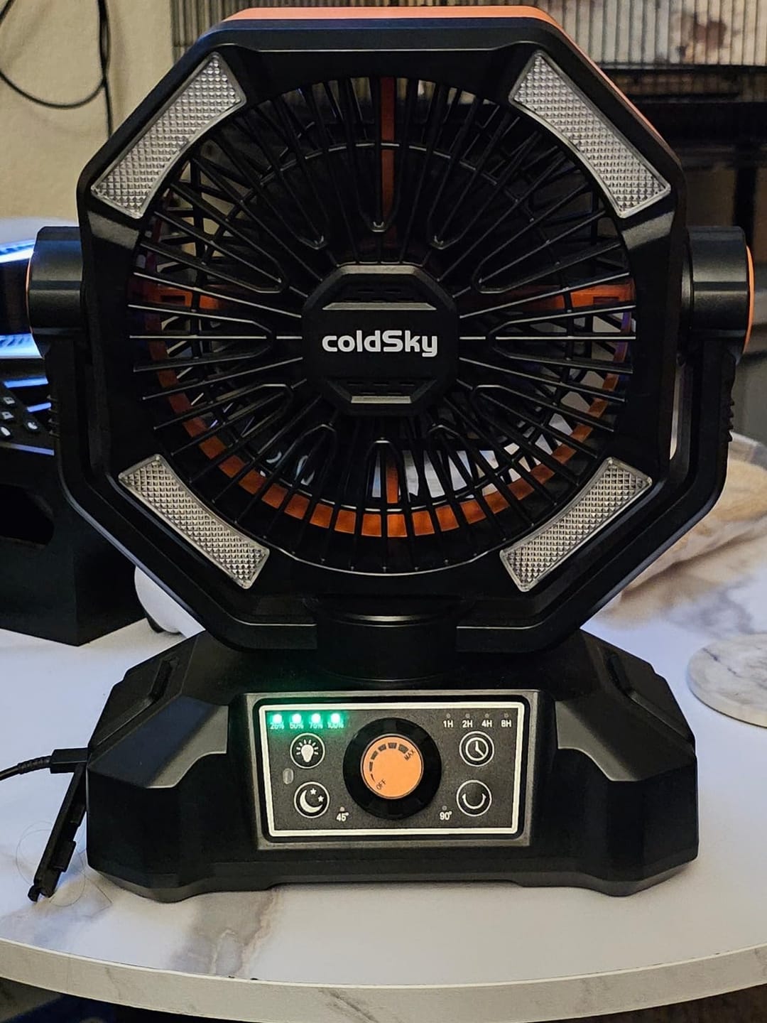 Customer photo review of 20000mAh Campingventilator mit LED-Laterne – 8-Stufen Akku-Ventilator
