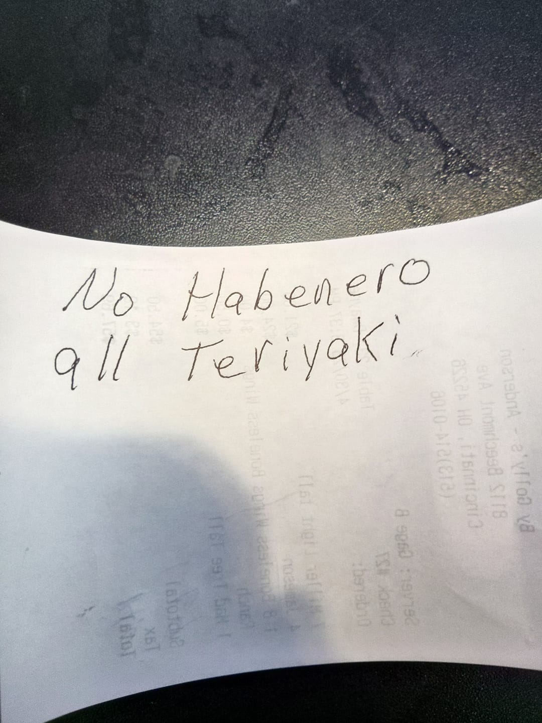Customer photo review of Habanero Teriyaki