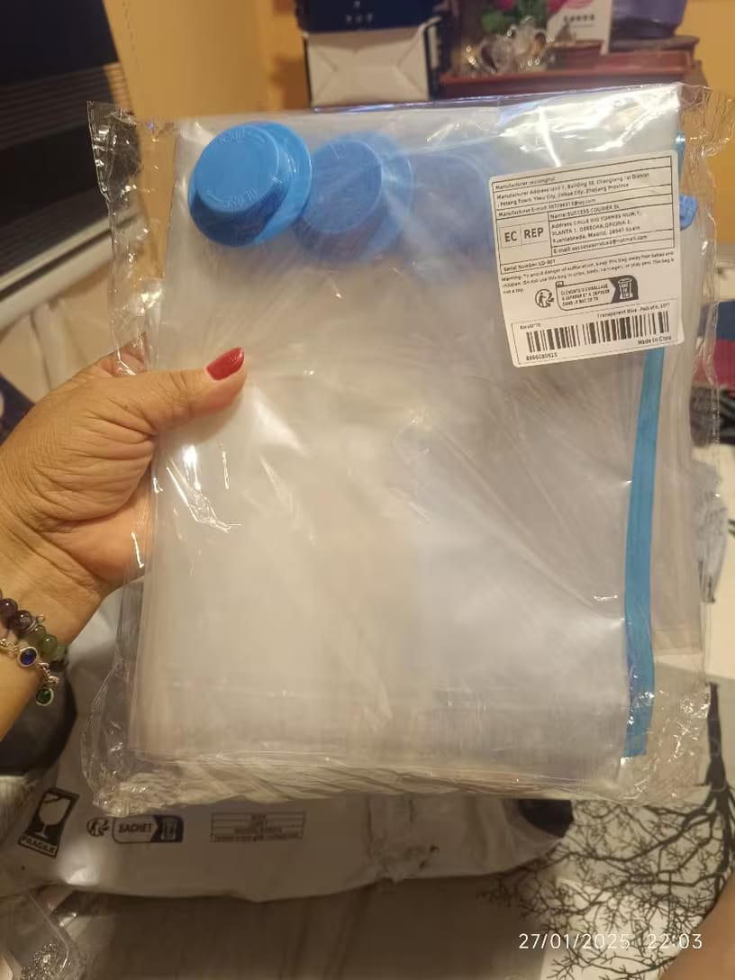 Customer photo review of Vacuum Storage Bags for Clothes & Bedding – Space Saver 3-Pack