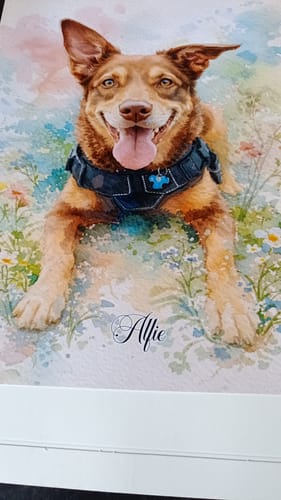Customer photo review of Watercolour -  Personalised Poster