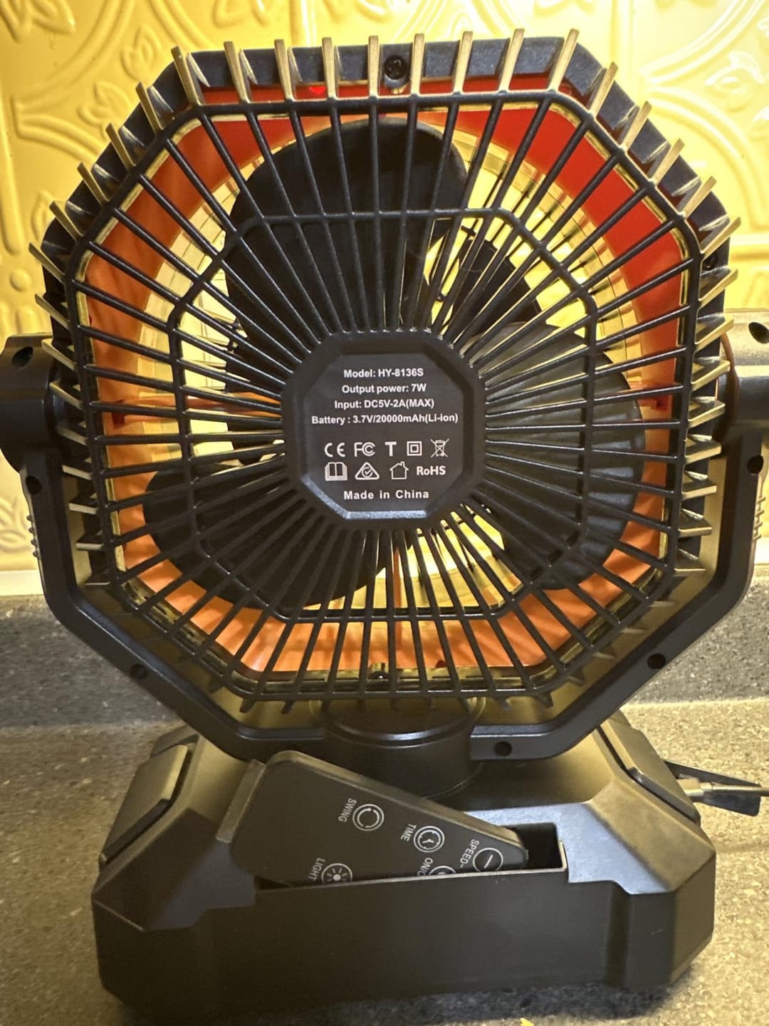 Customer photo review of 20000mAh Campingventilator mit LED-Laterne – 8-Stufen Akku-Ventilator