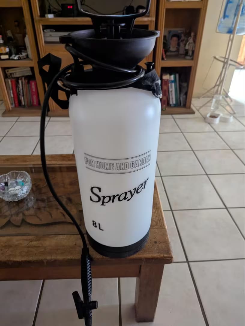 Customer photo review of Portable Manual Camping Shower – 3/5/8L Hand Pump with 3m Hose
