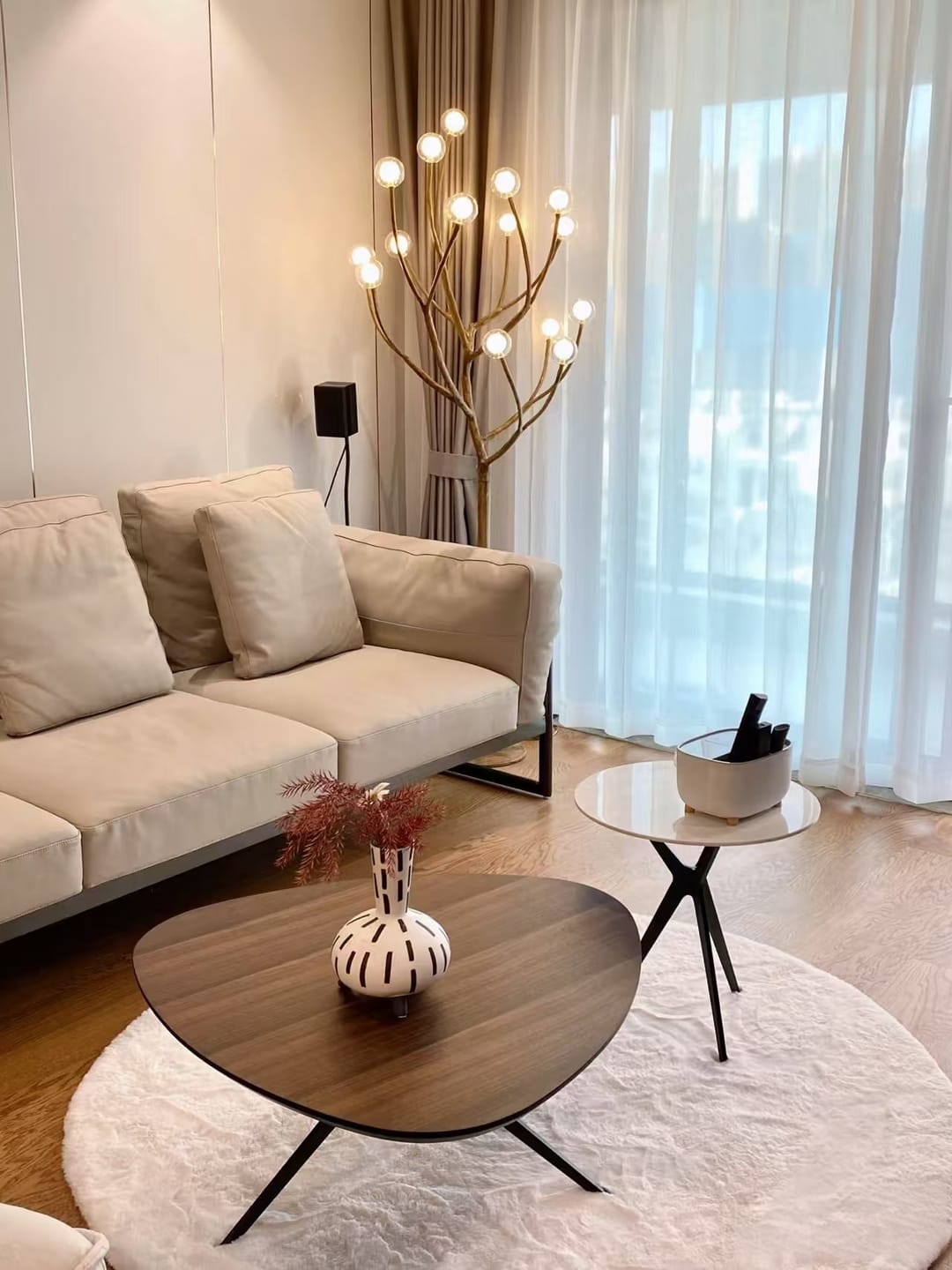 Customer photo review of Rustic Tree Branch Floor Lamp