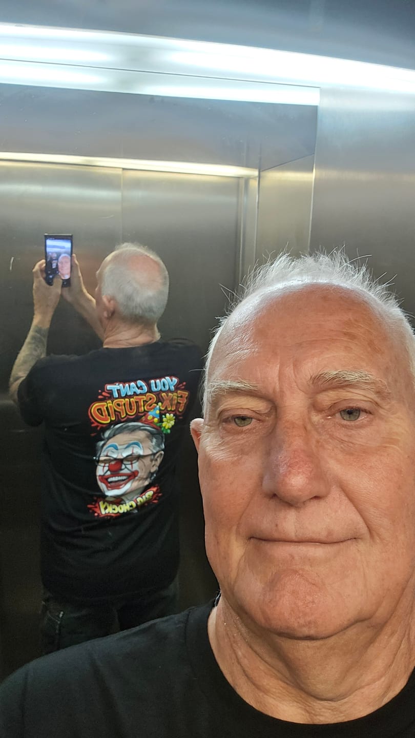 Customer photo review of Big Chocky: Clown Show Tee
