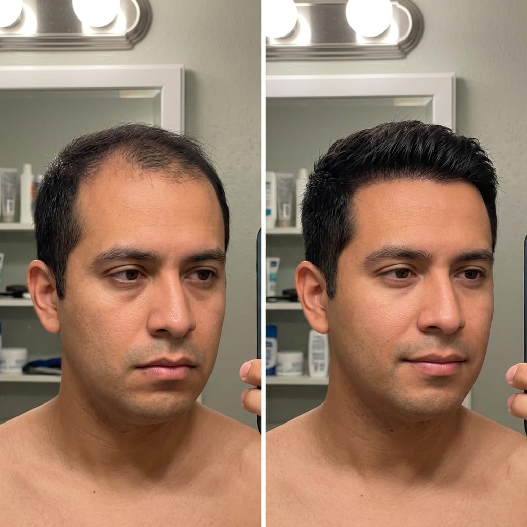 Customer photo review of Hair Tonic | Crecimiento Capilar