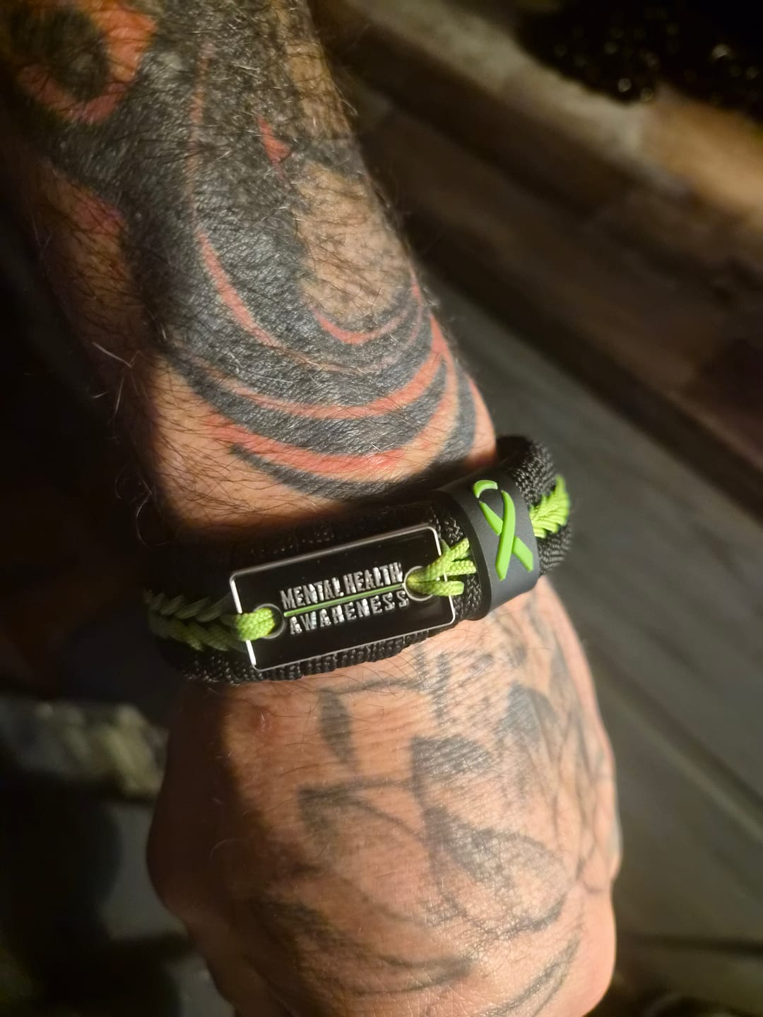 Customer photo review of Mental Health Awareness - Paracord Bracelet