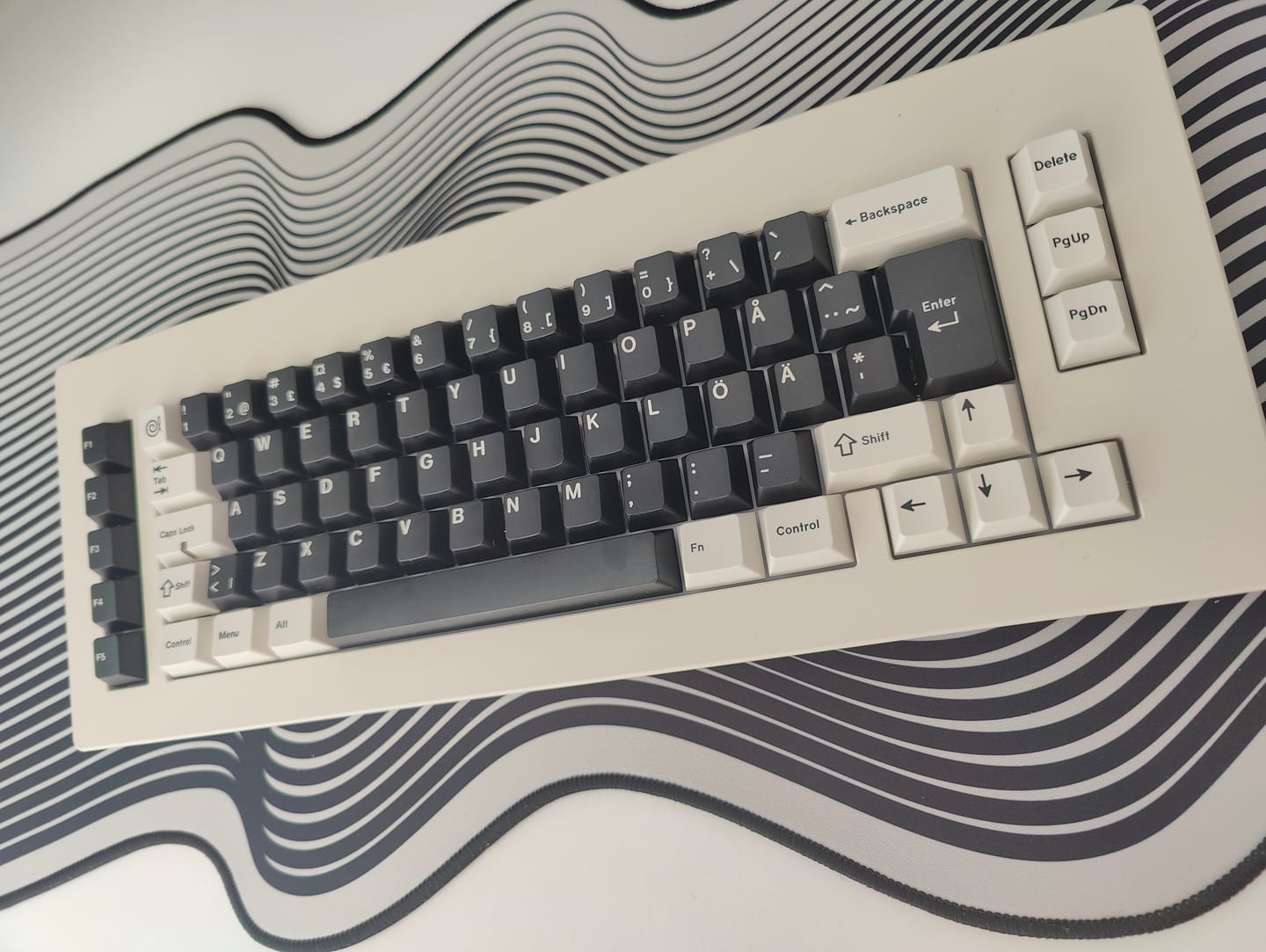 Customer photo review of Aiglatson Studio Black Snail Deskmats Black On Cream