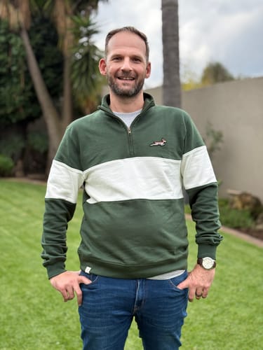 Customer photo review of Springboks Classic Hoop Quarter Zip-OS Green