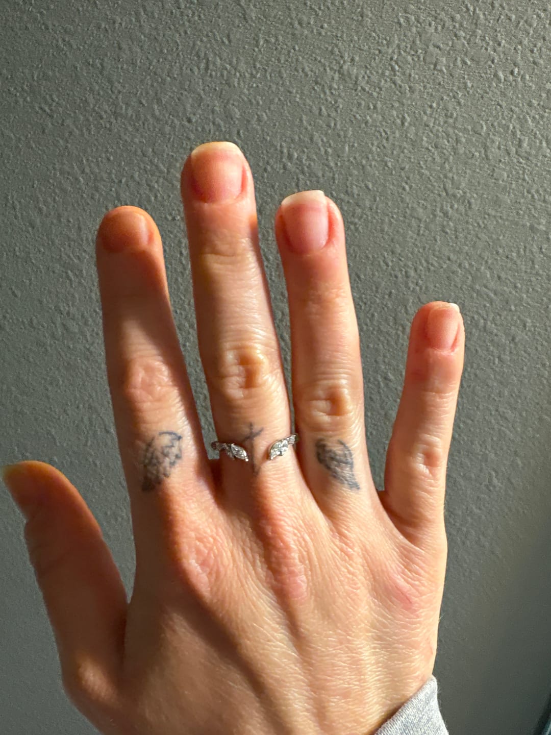 Customer photo review of Lily Crystal Silver Vine Ring