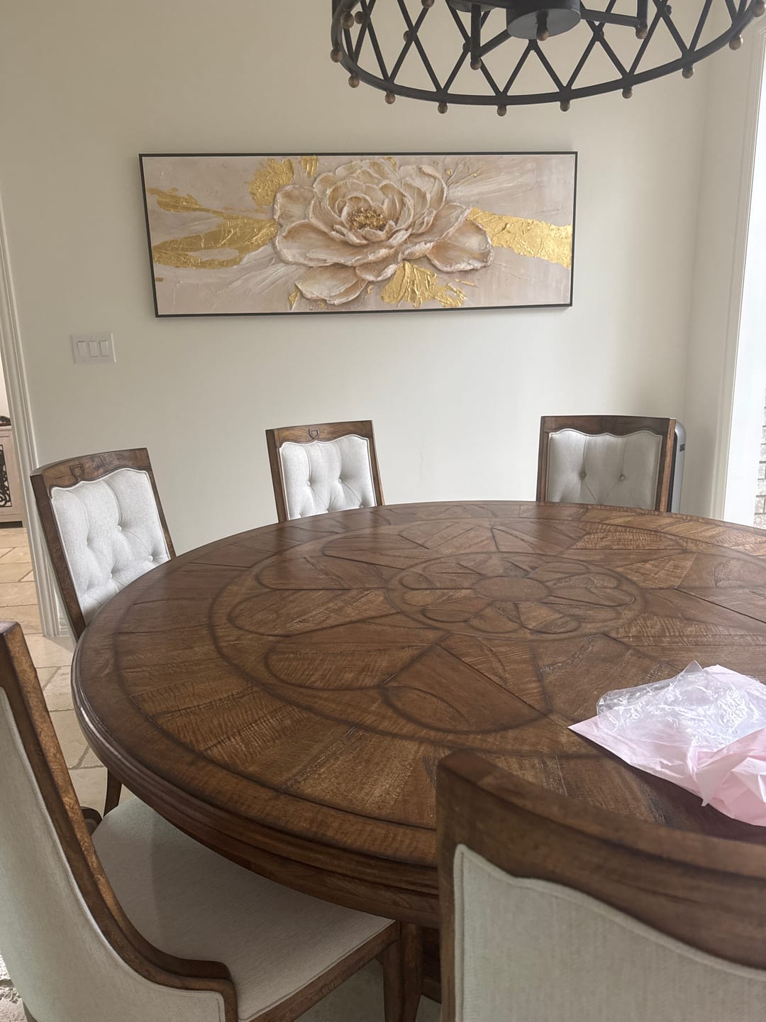 Customer photo review of Textured Peony Opulence | Cream Gold