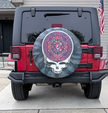 Customer photo review of Grateful Dead Bears Spare Tire Cover - Simple Style Tie Dye LT13