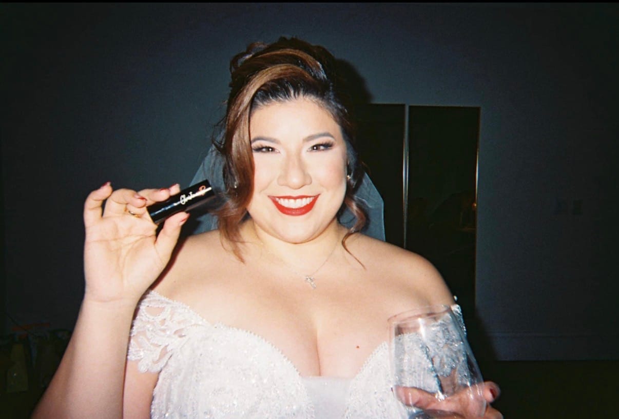 Customer photo review of Perfect Red Lipstick