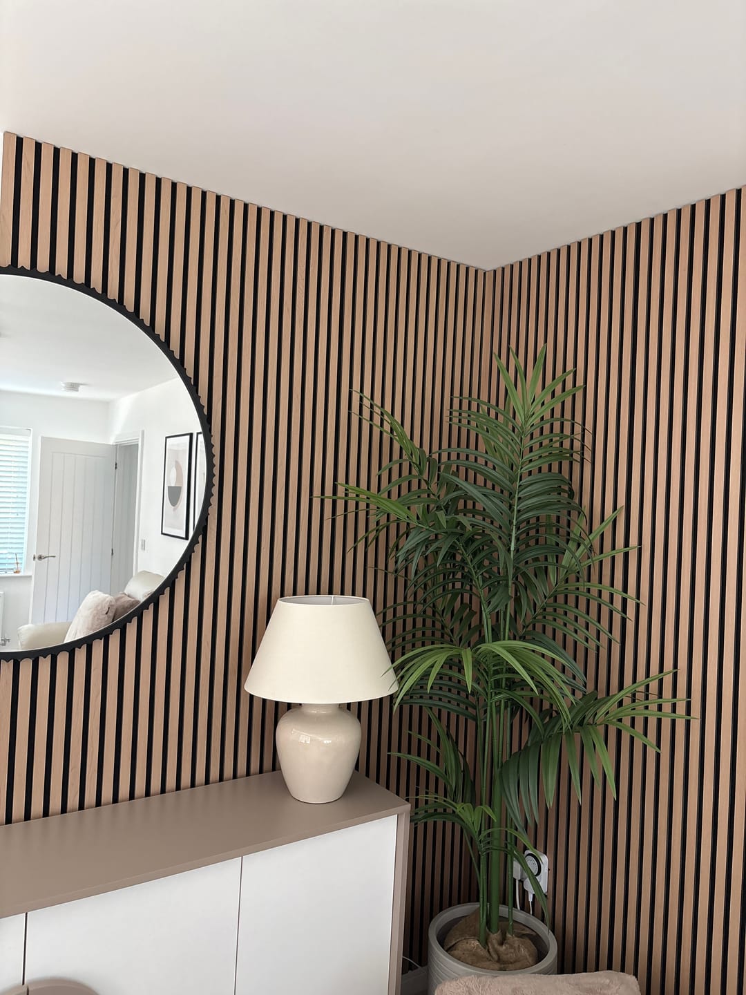 Customer photo review of Premium Acoustic Wall Panels - Natural Oak