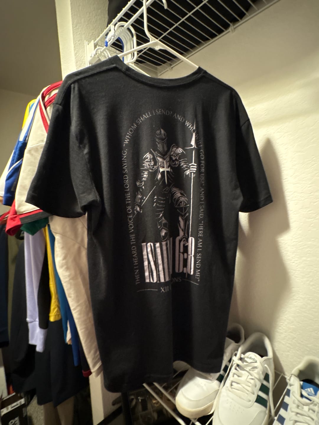 Customer photo review of ISAIAH 6:8 T-shirt