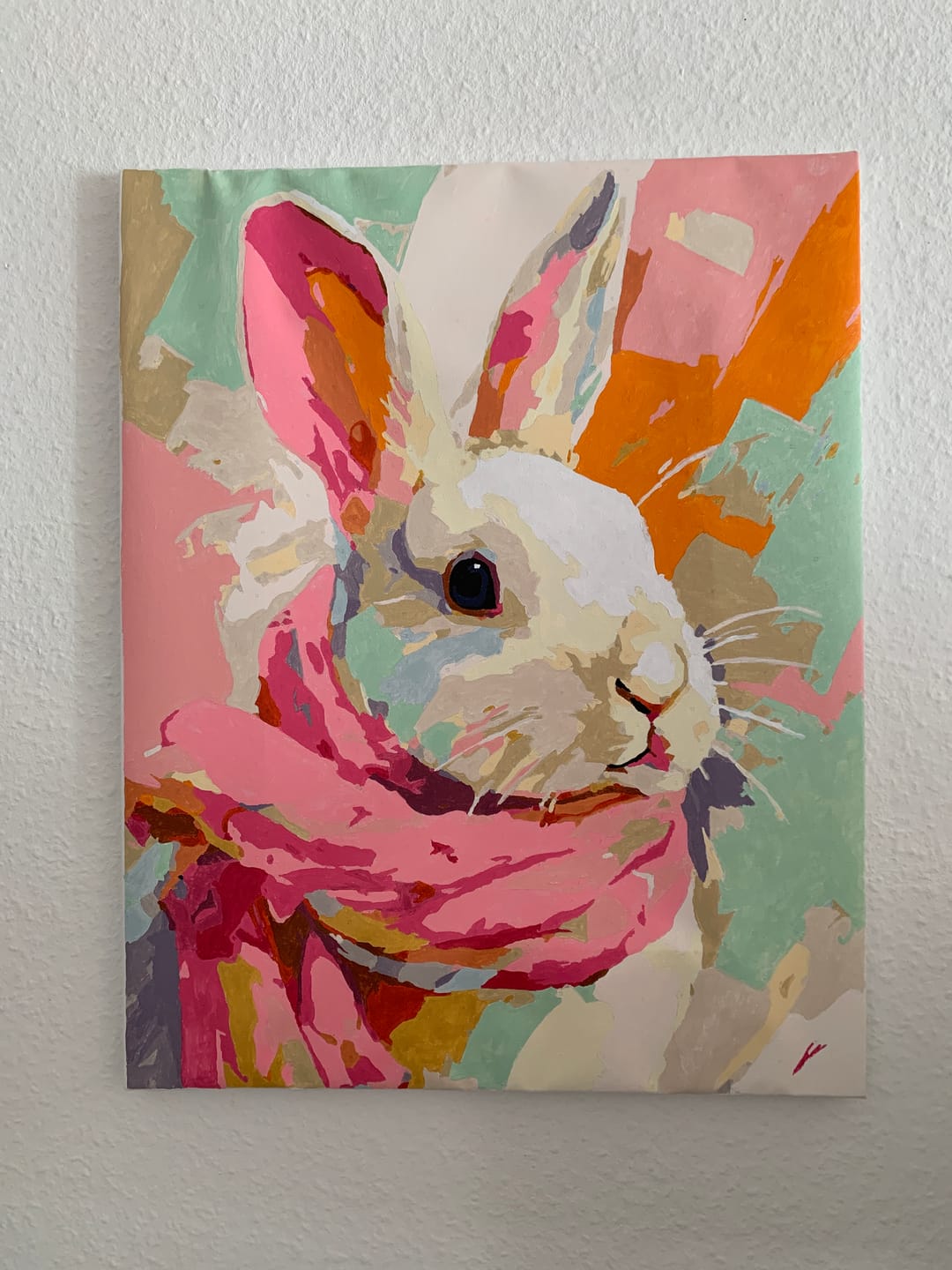 Customer photo review of Malen nach Zahlen - Pastellhase