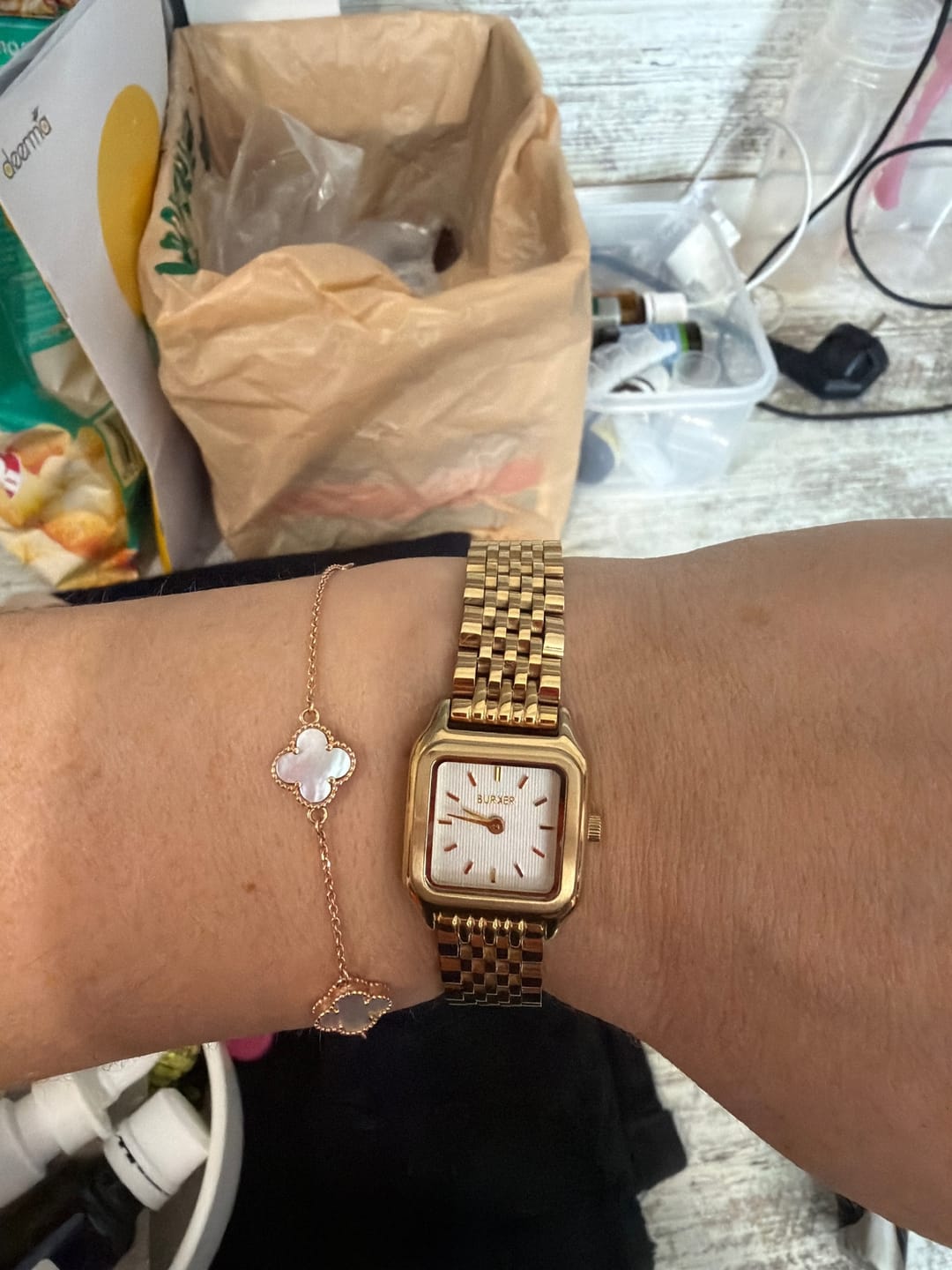 Customer photo review of Macy Petite Gold White