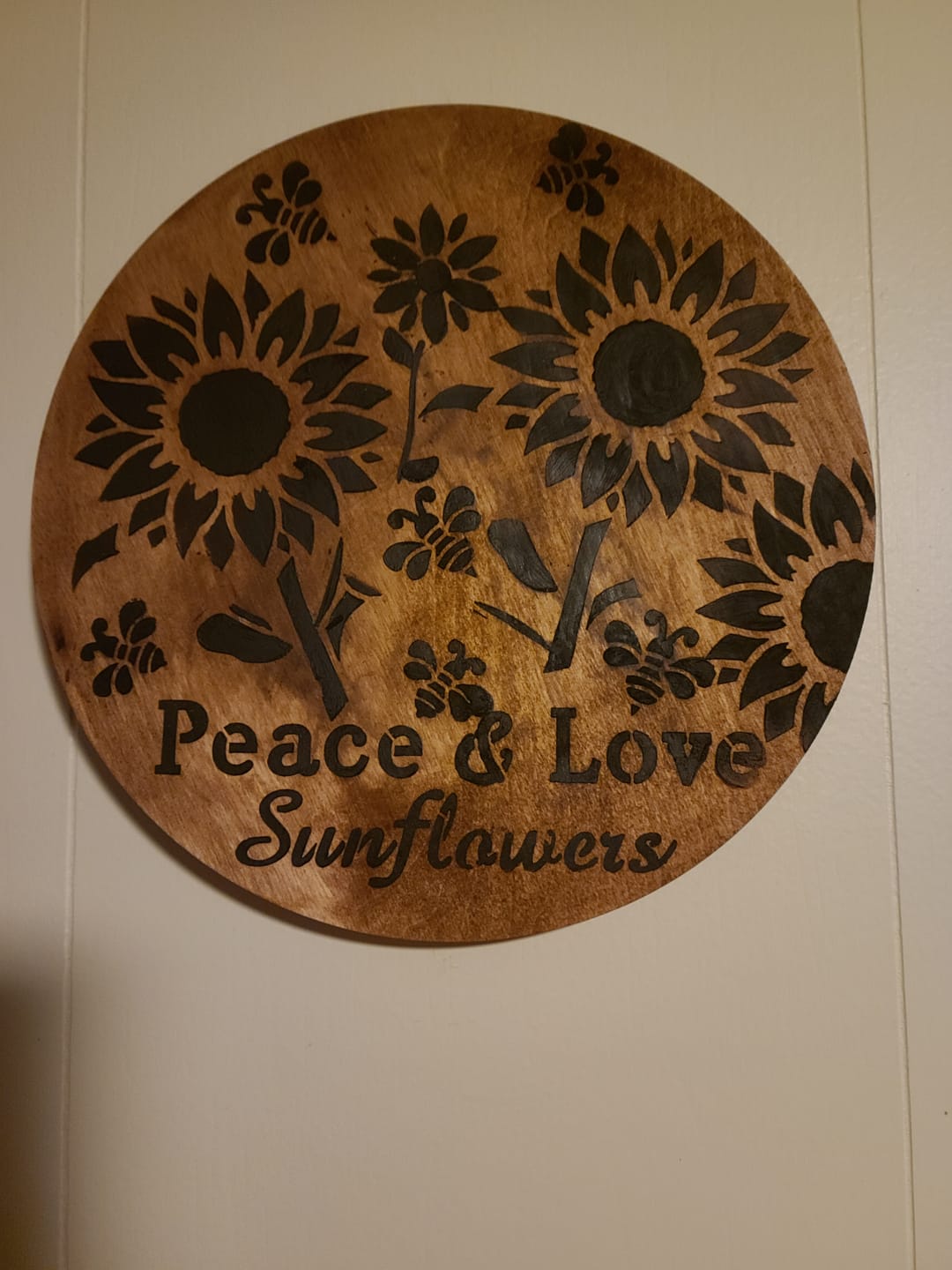Customer photo review of Unfinished Wood Circle Round | Circle Blank | DIY Craft Cutout | Up to 36"