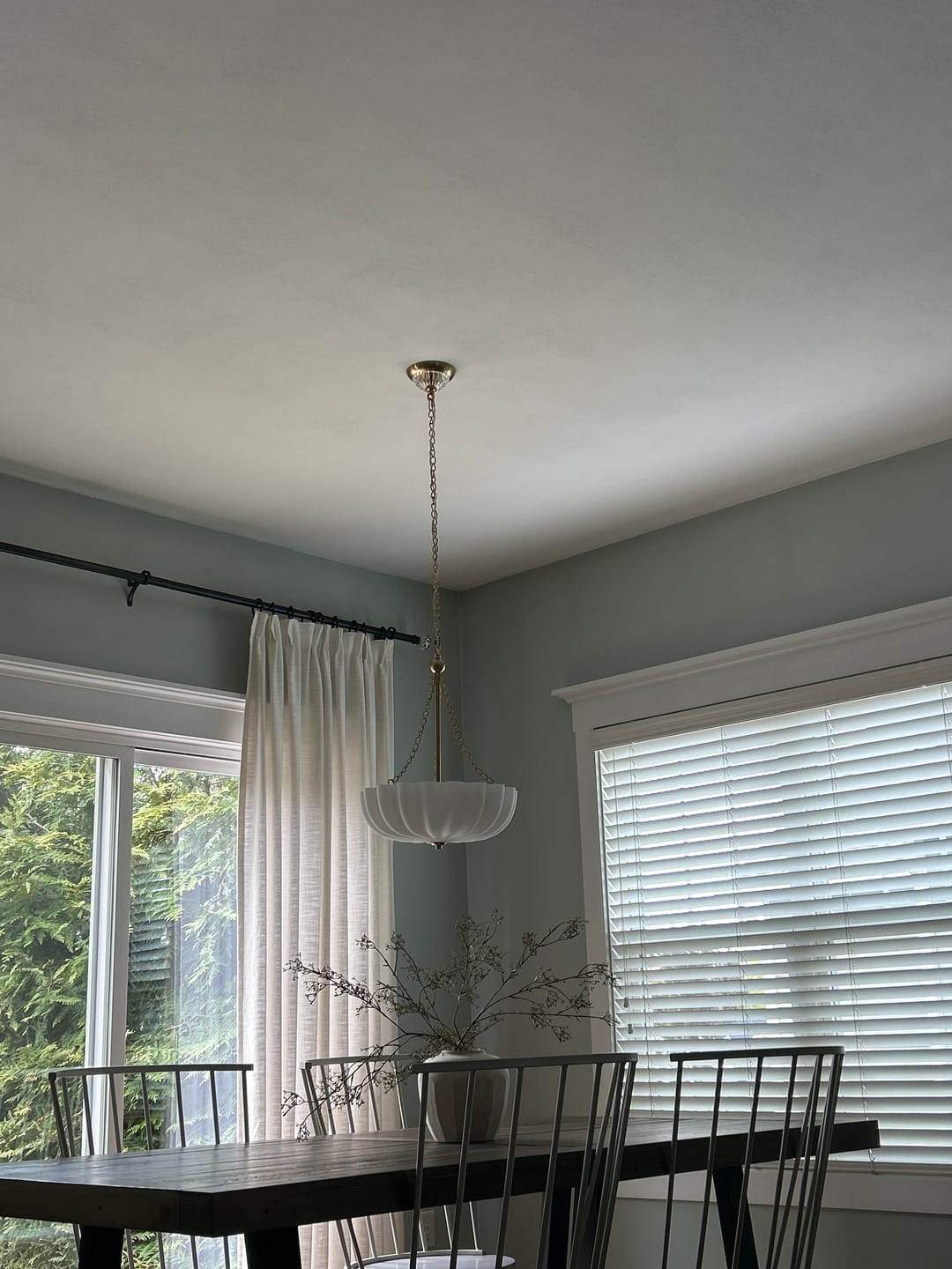 Customer photo review of Modern 3-Light Milky White Daisy Glass Chandelier