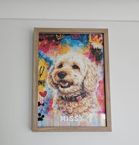 Customer photo review of Personalised Poster With Dog or Cat - Graffiti