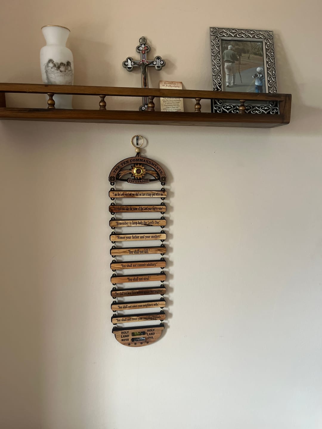 Customer photo review of Ten Commandments from the Holy Land Wall Hanging