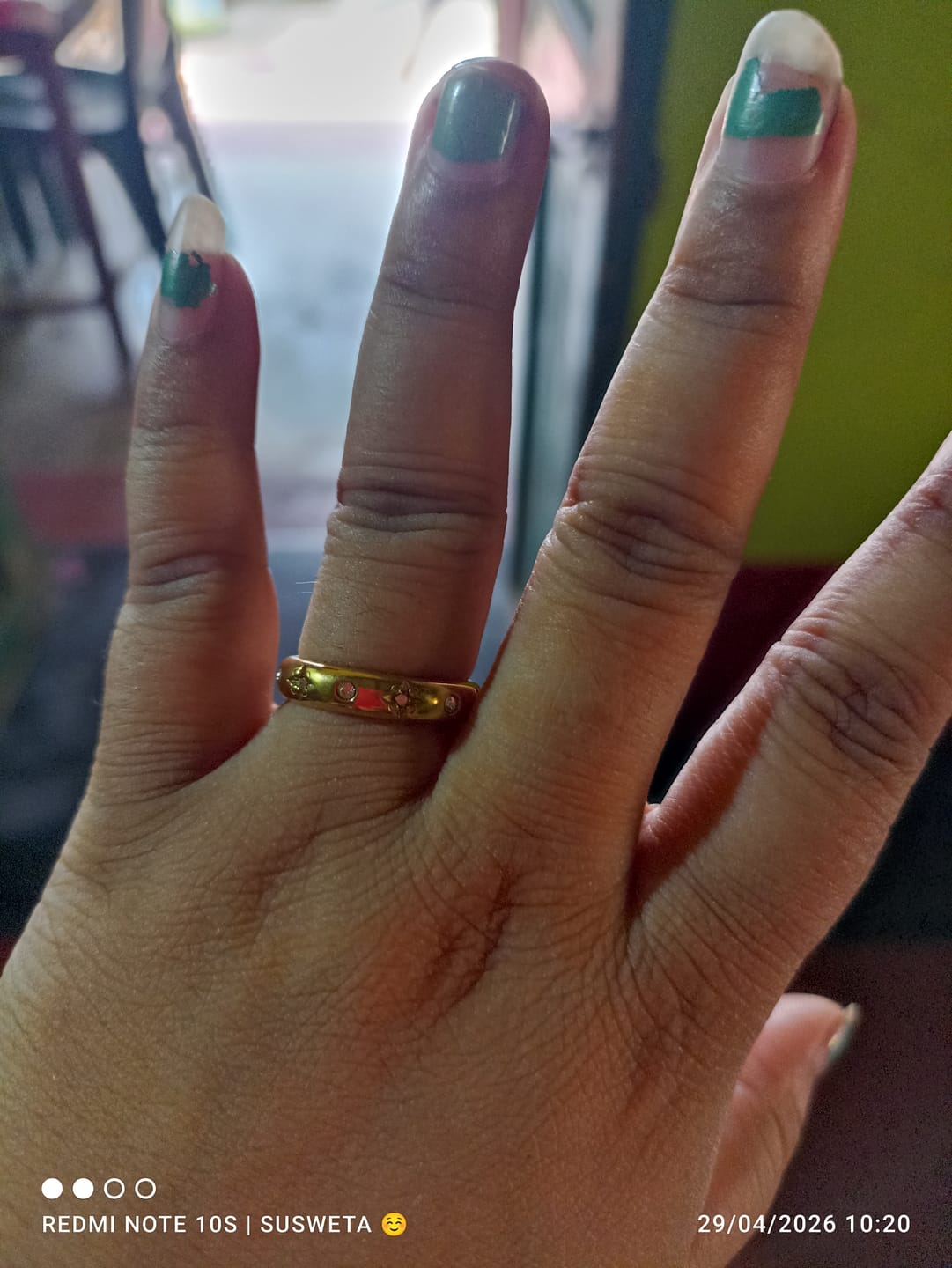 Customer photo review of Diamond Studded Ring