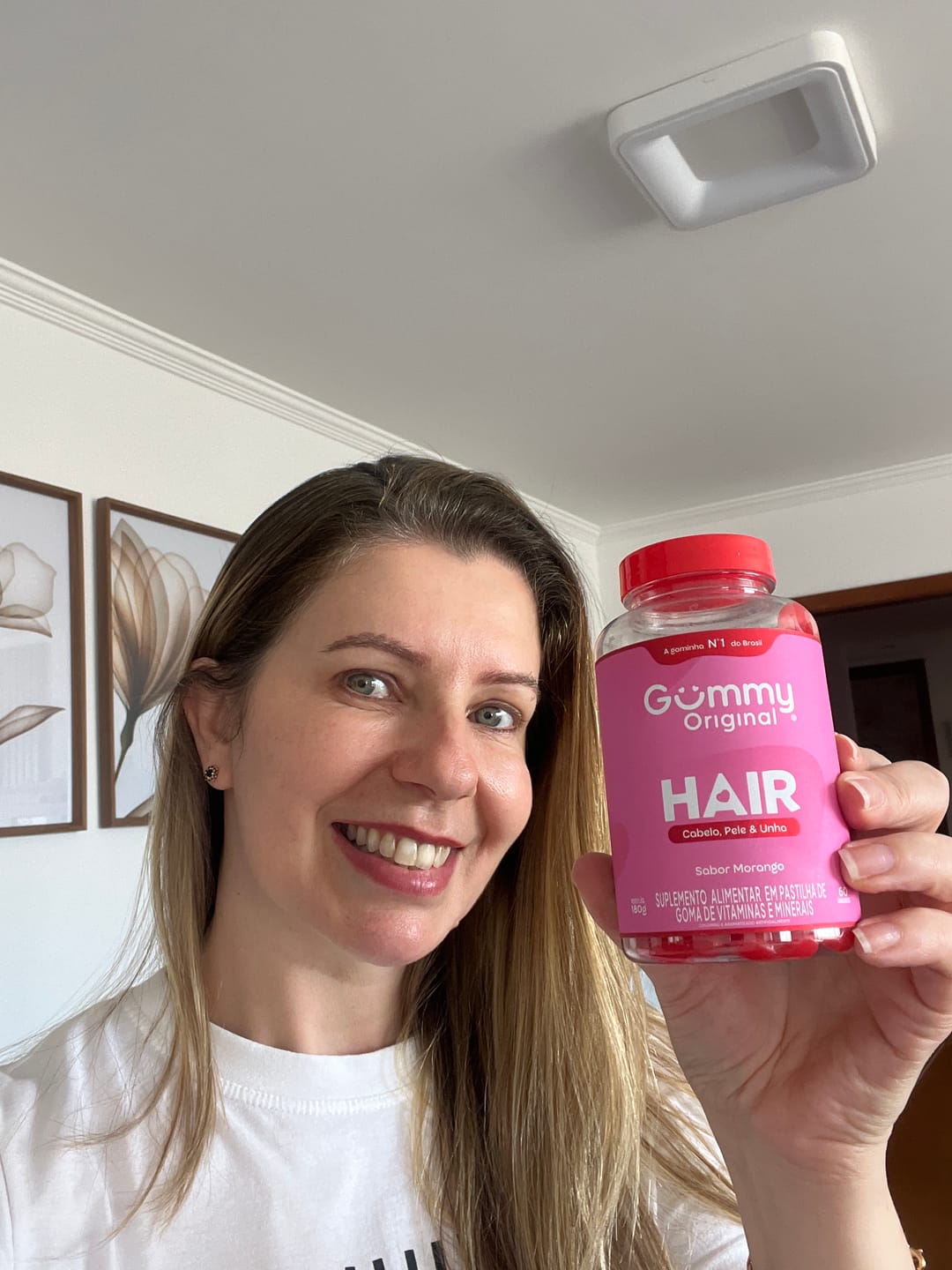 Customer photo review of Gummy Hair® - Morango 180 g