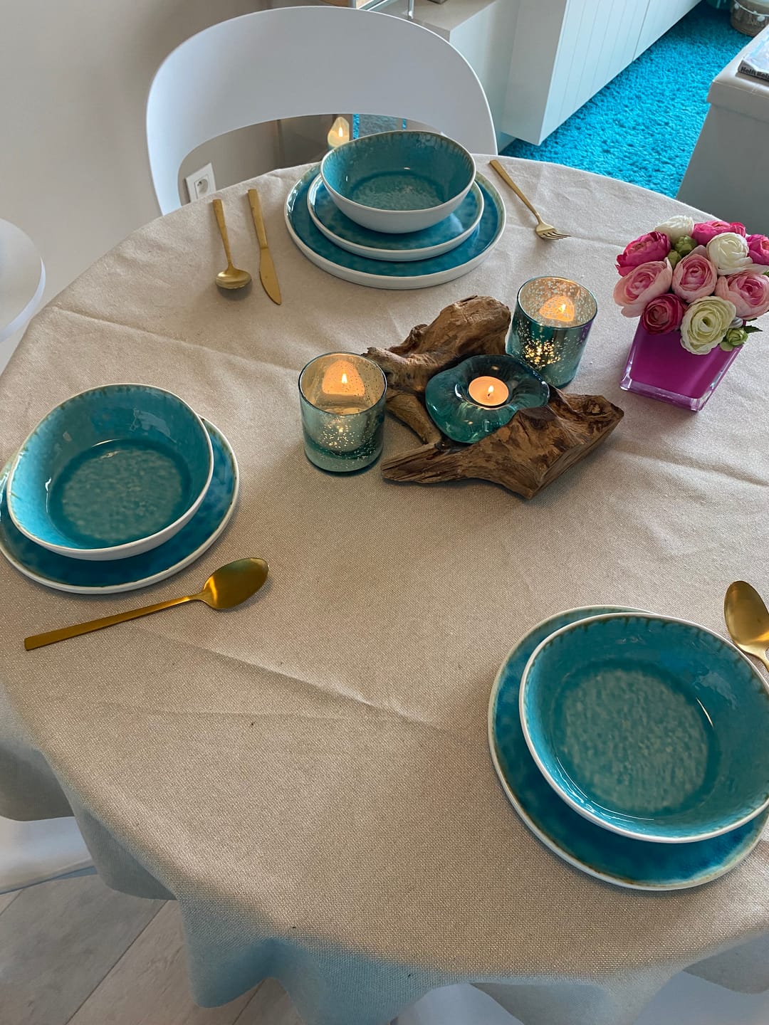 Customer photo review of Cosy & Trendy Serviesset Laguna Azzurro 12-delig / 4 personen - 4 dinerborden, 4 ontbijtborden en 4 kommen