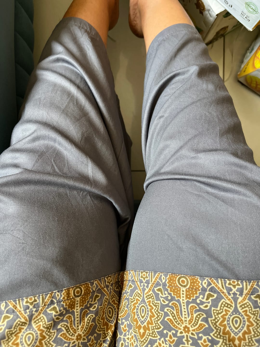 Customer photo review of Women Grey Viscose Palazzo Pant