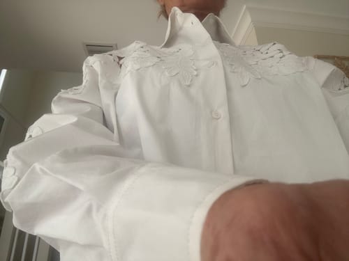 Customer photo review of Lace Appliqué Shirt