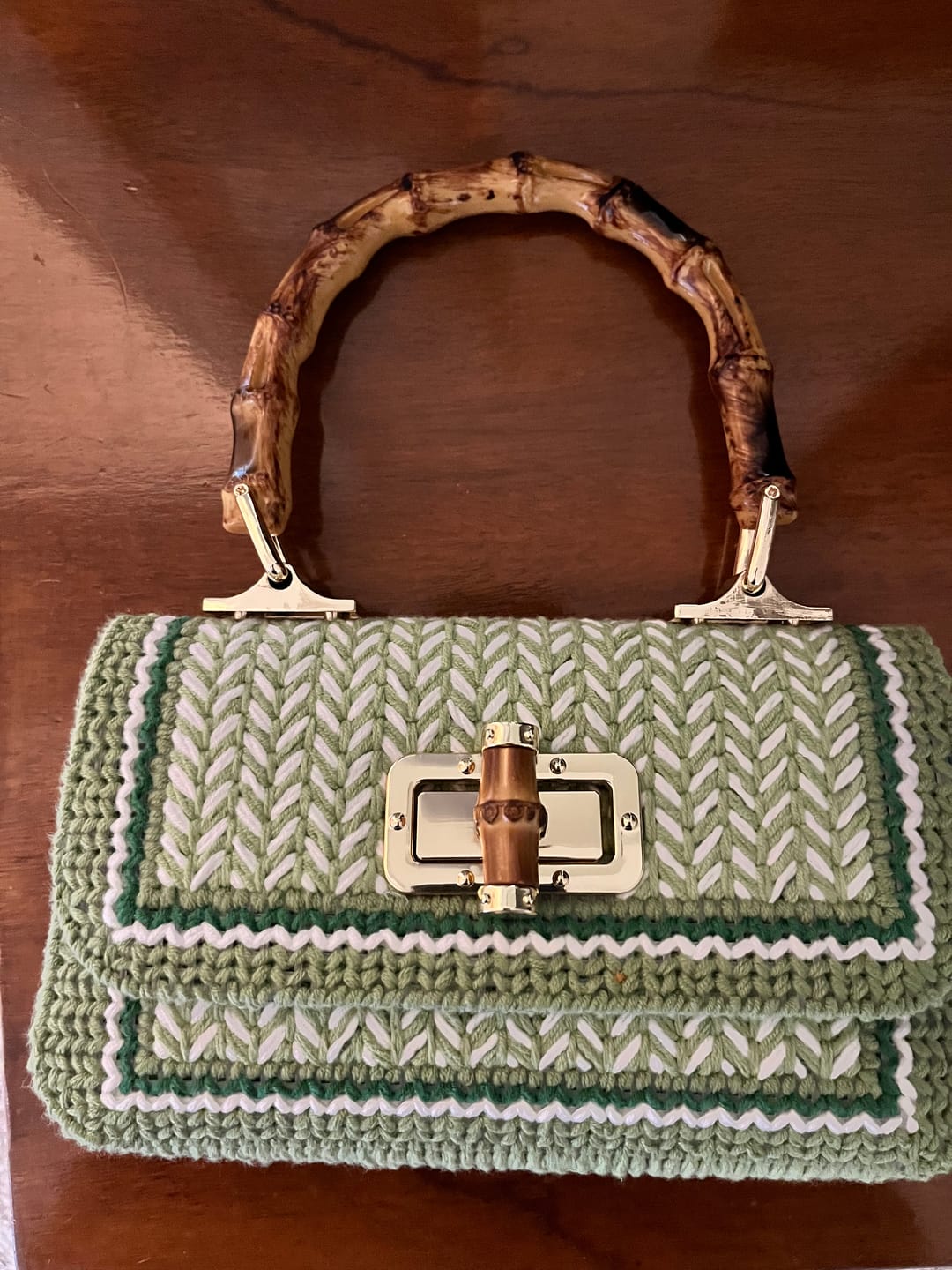 Customer photo review of CrochetPark™ Linden Whisper Clutch Cross Stitch DIY kit