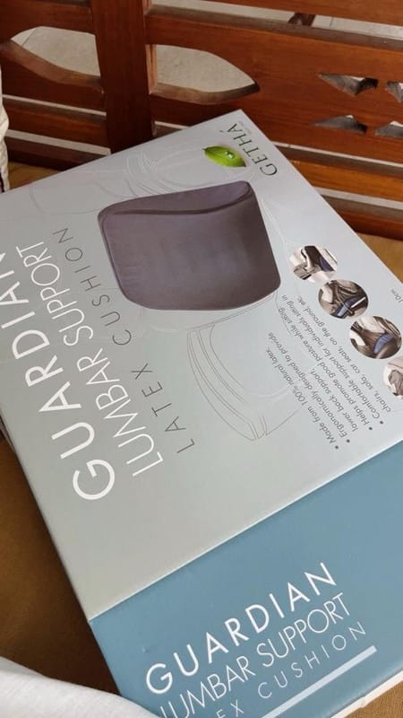 Customer photo review of Getha Guardian Lumbar Support Latex Cushion