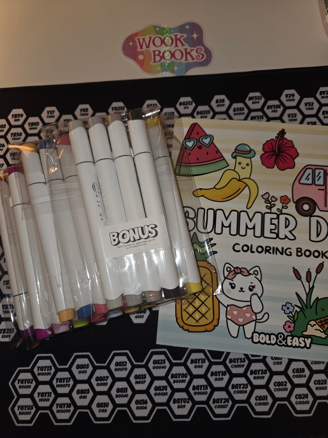 Customer photo review of 4-Pack Mystery Palette of Ohuhu Honolulu Alcohol Markers