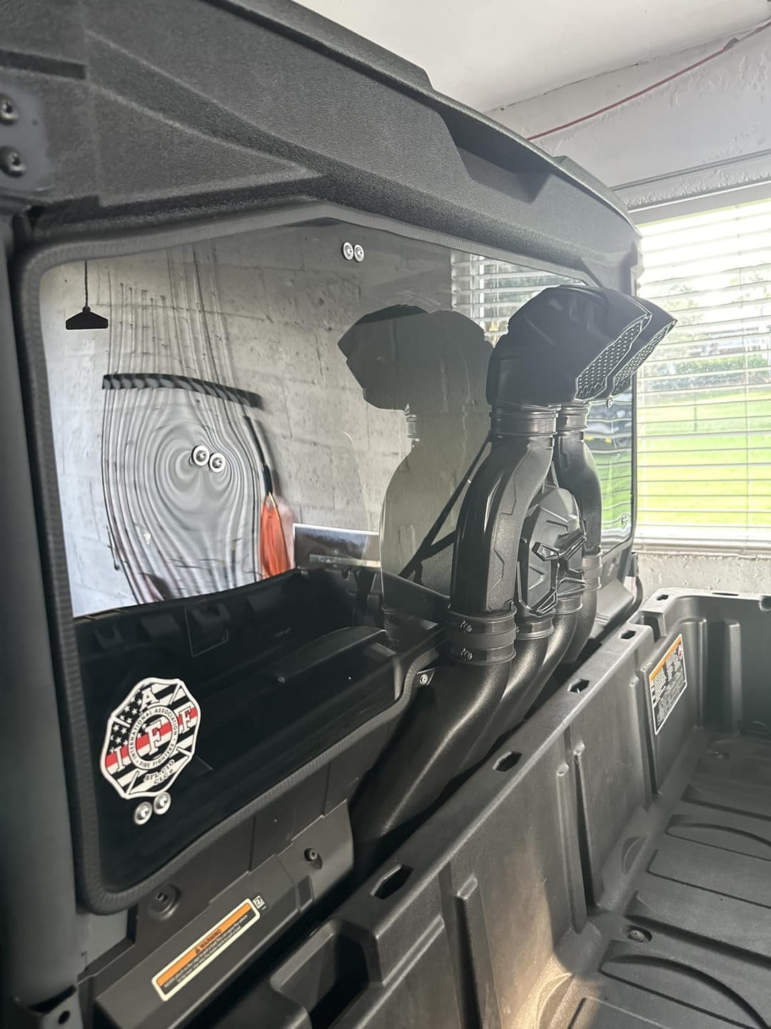 Customer photo review of Rear Tinted Windshield for Can-Am Defender HD5/8 /10/MAX