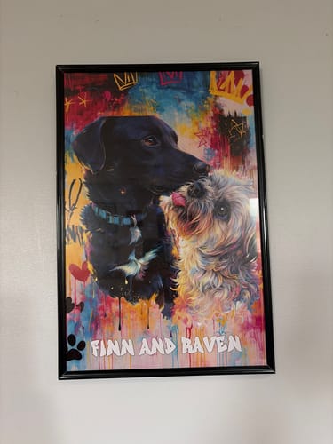Customer photo review of Personalized Poster With Dog or Cat - Graffiti