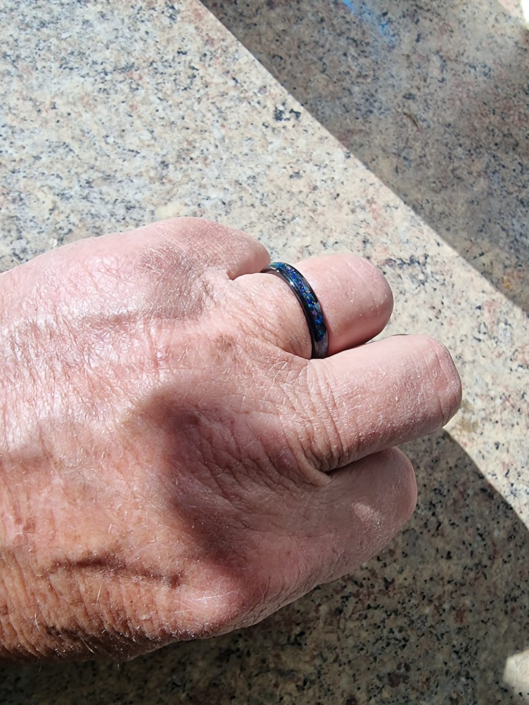 Customer photo review of The Black Opal 4mm Wonder Ring
