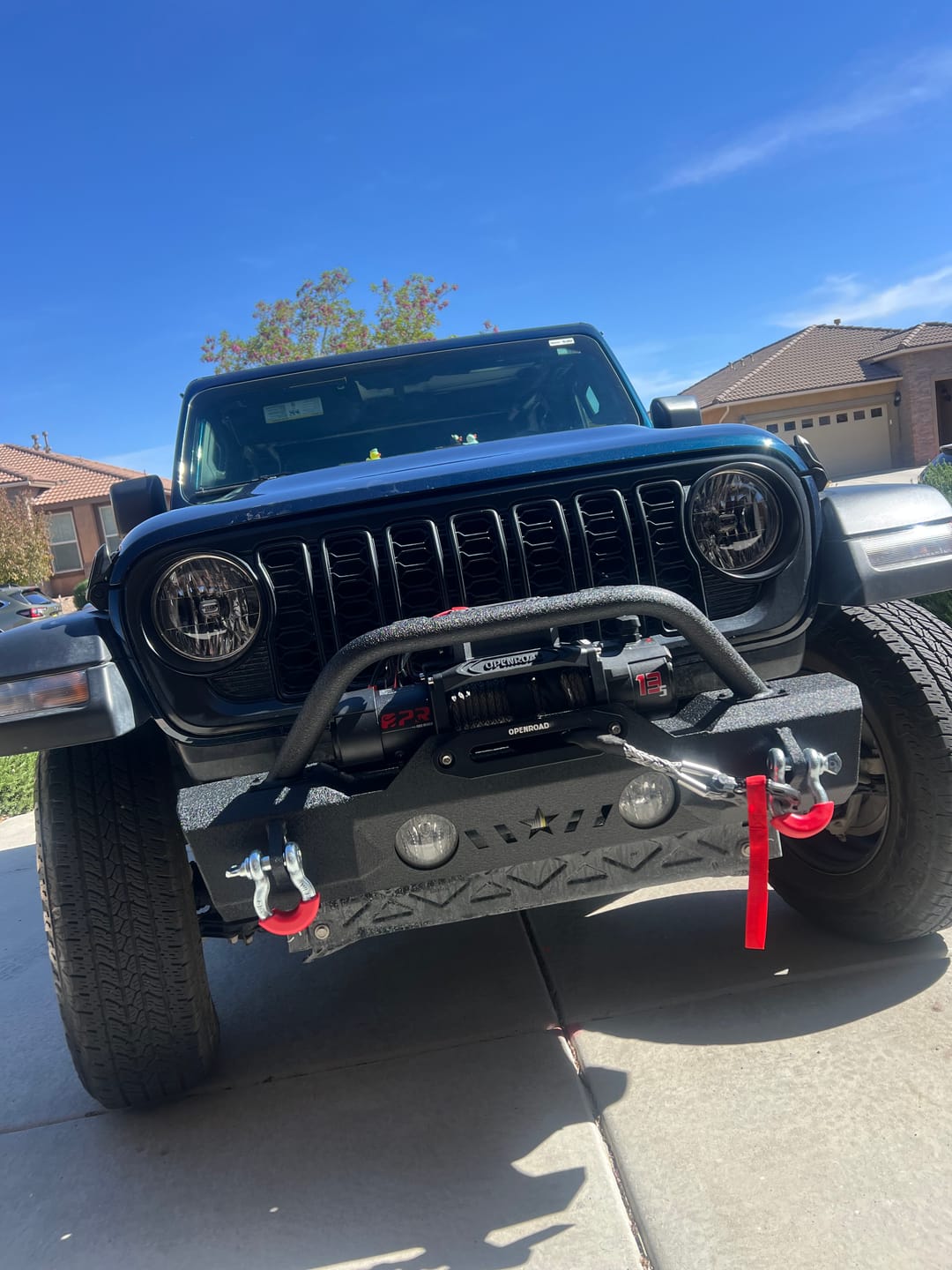 Customer photo review of OPENROAD 12,000lbs Electric Winch with Synthetic Rope-Panther Series 3S