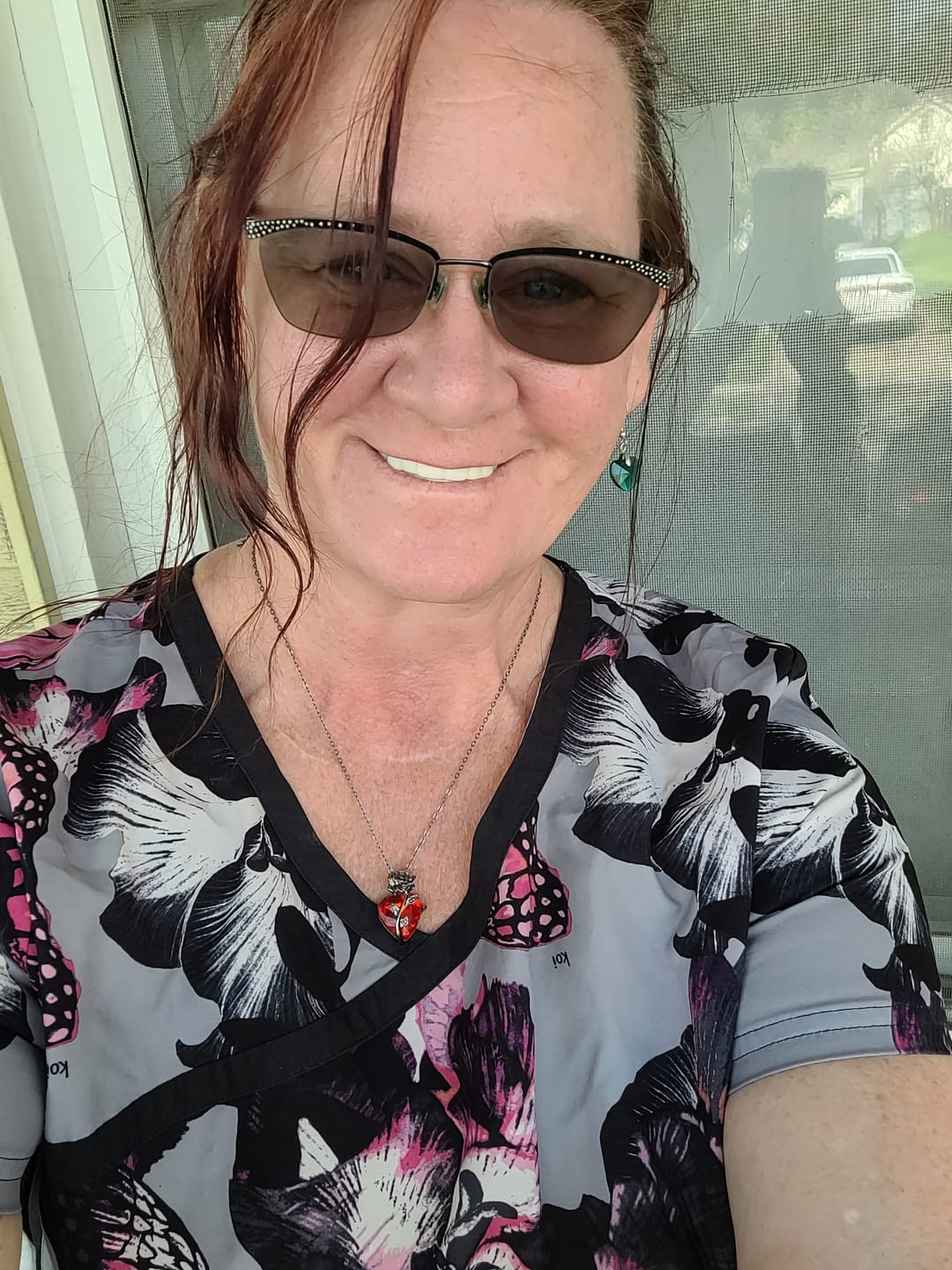 Customer photo review of Blood Rose Necklace