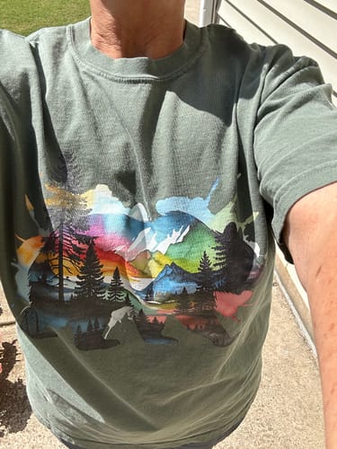 Customer photo review of Mystical Bear Premium Tee