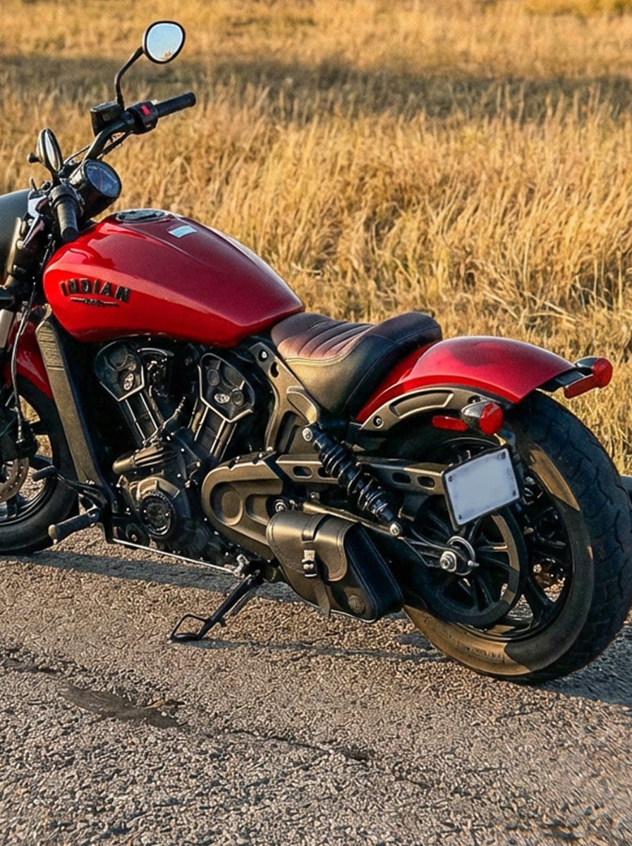Customer photo review of 2L - Bullet Indian Scout Leather Motorcycle Swingarm Bag (Left Only)