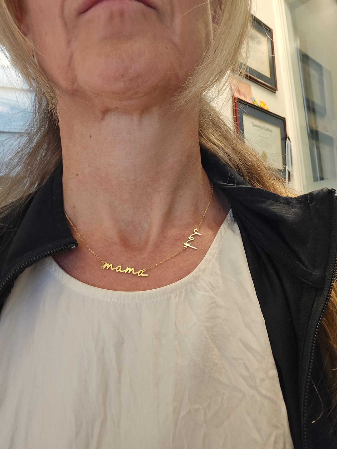 Customer photo review of Multiple Name Necklace