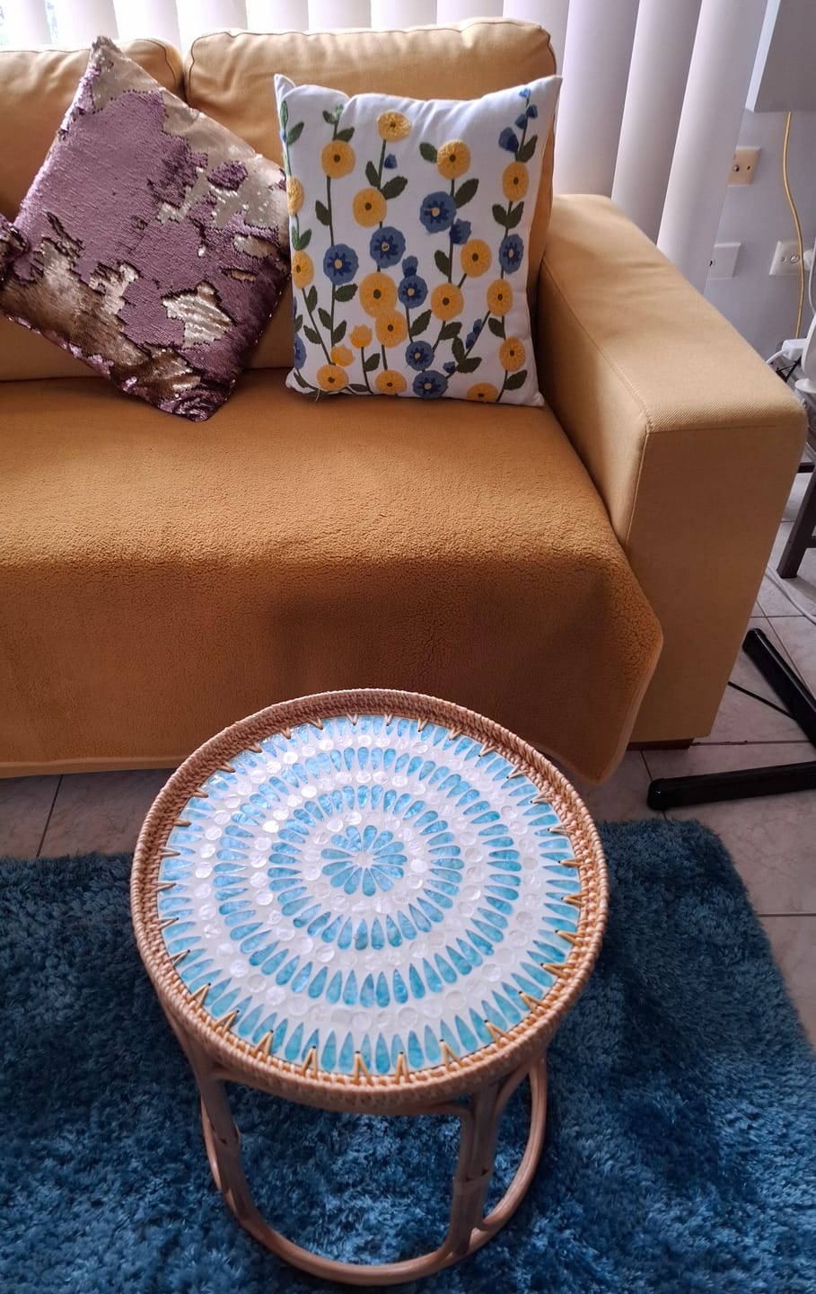 Customer photo review of Serene Rattan Table