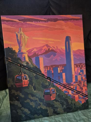 Customer photo review of Santiago de Chile (Pintura por Números) 40x50 cm