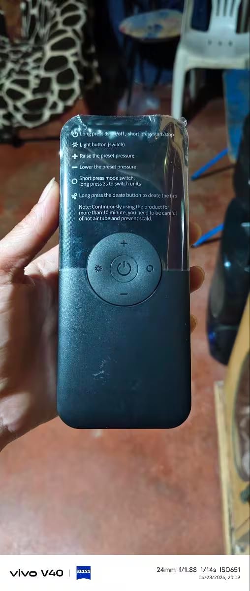 Customer photo review of Cordless Tire Inflator – Portable Digital Air Pump & Power Bank