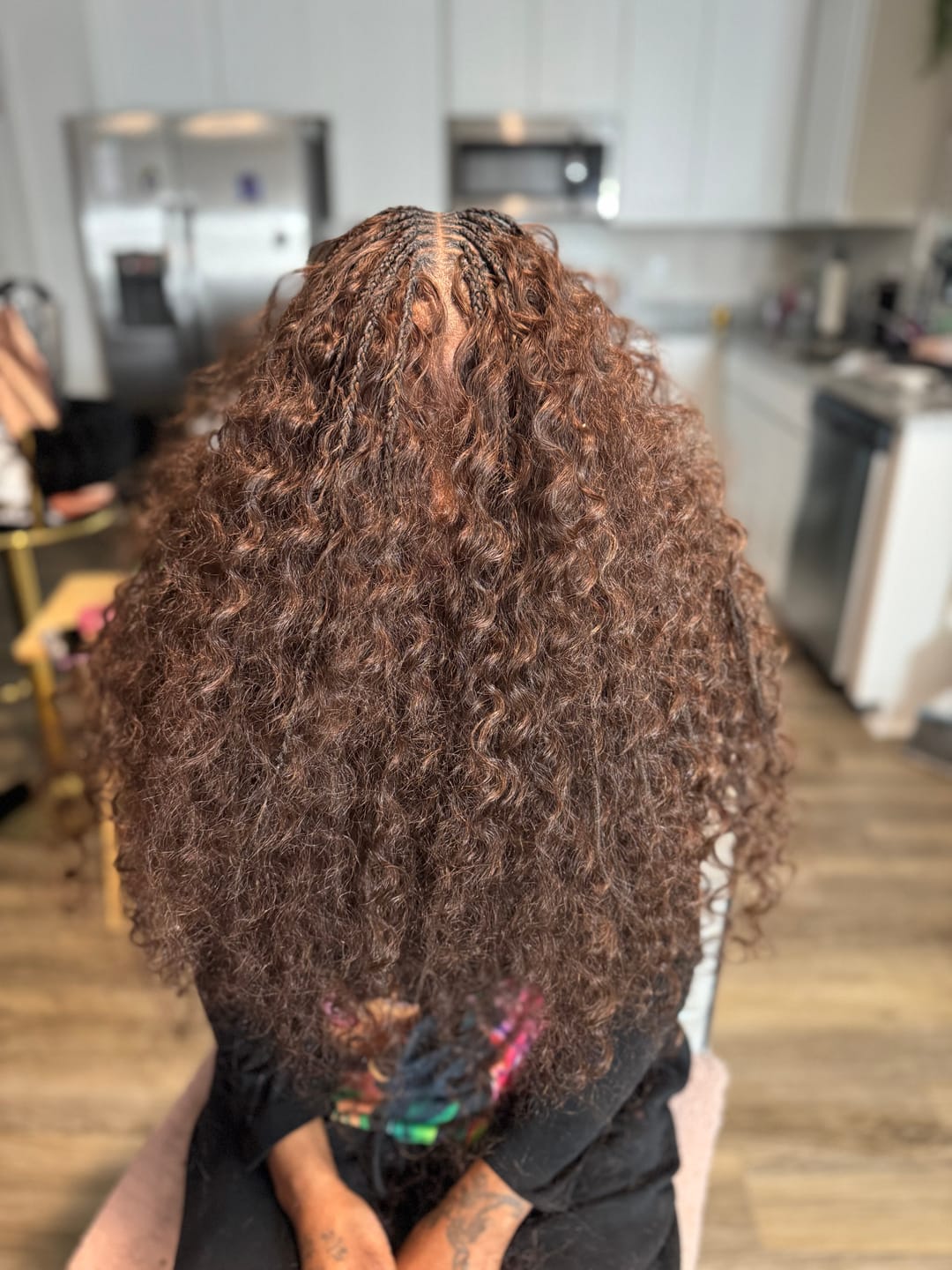 Customer photo review of #4/#30 Mix Color Blend Loose Deep Wave Bulk Human Braiding Hair